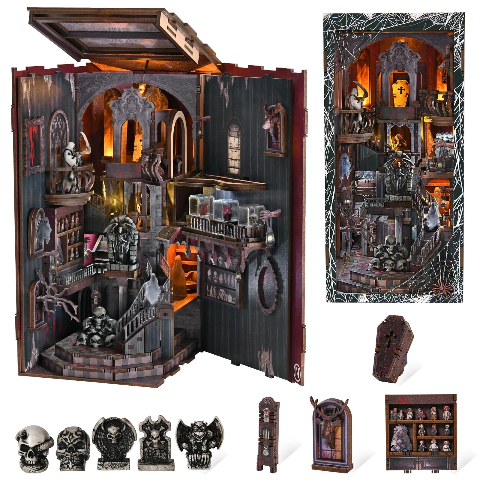 MiniCity Booknook Kit - LED Lights Dust Cover