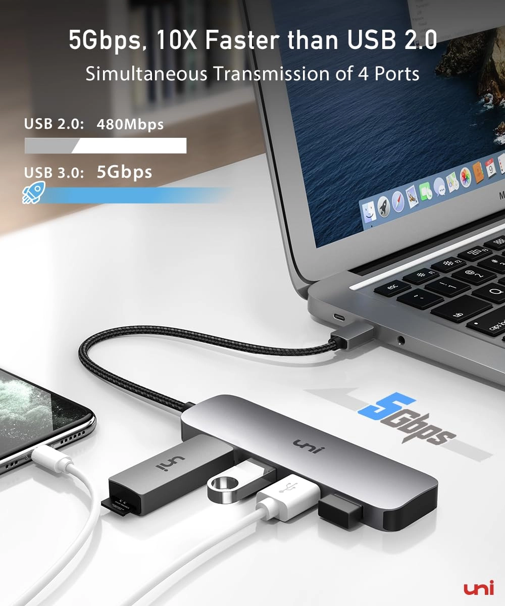 USB C to USB Hub Multiport Adapter