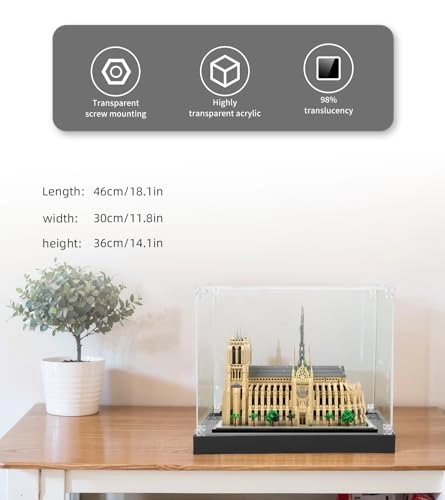 Acrylic Display Case for Lego Architecture Notre-Dame de Paris 21061
