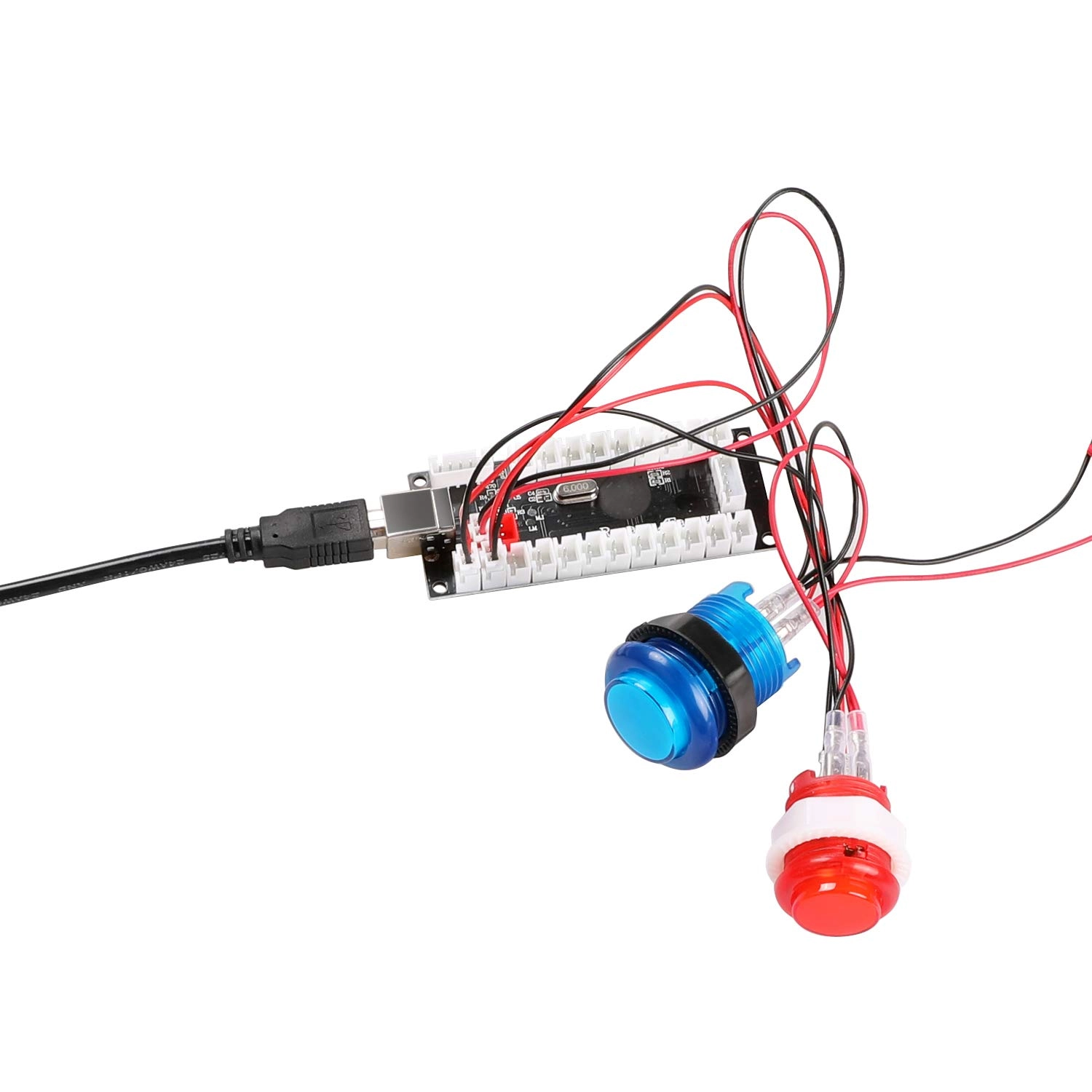 2-Player LED Arcade DIY Kit - Blue & Red