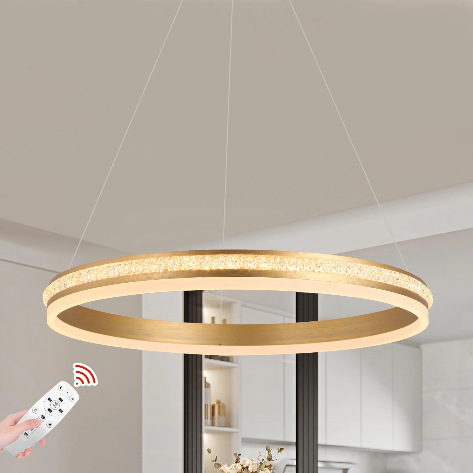 Modern LED Chandelier - 3000K-6000K Dimmable
