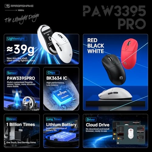 M3 Gaming Mouse - 2.4Ghz Wireless, Bluetooth, USB