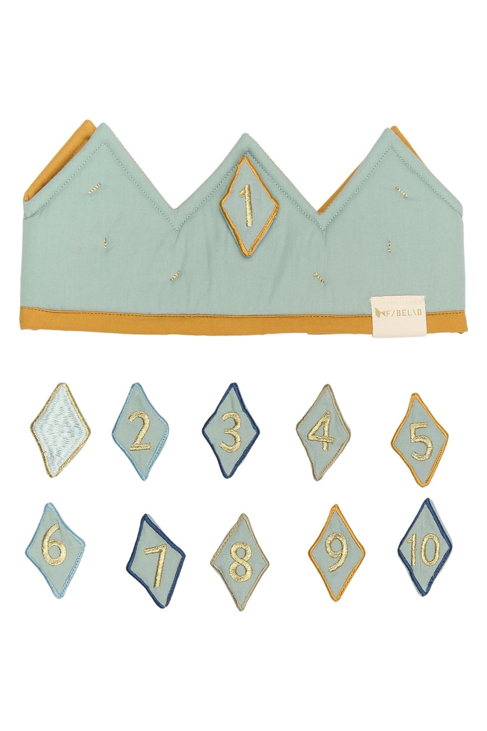 Fabelab Birthday Crown - Organic Numbers 1-10 Slate