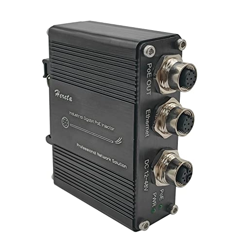 LNK-INJ301-M12 - 12~48V 30W 3 IEEE802.3at 10/100/1000Base-TX