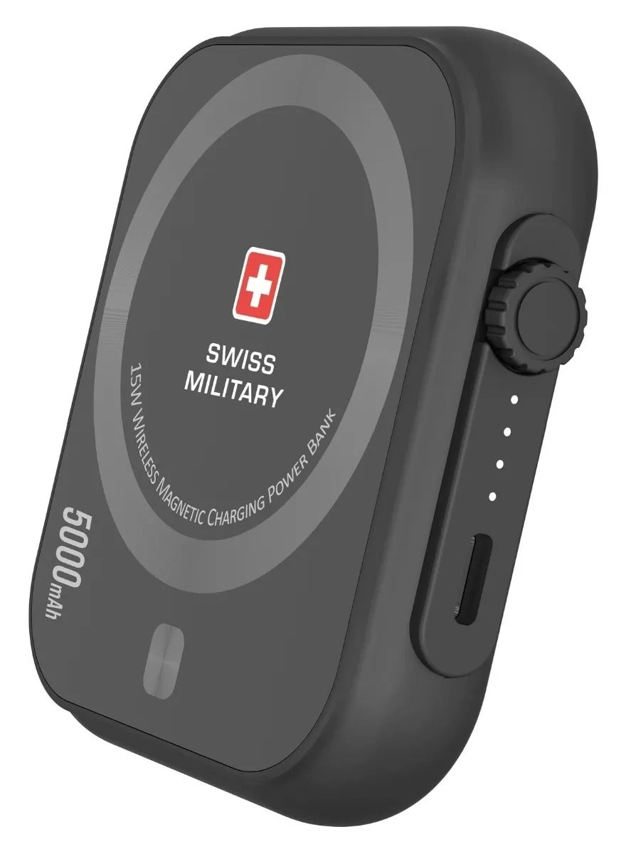 Wireless Magnetic Charging Portable Power Bank - 5000 mAh Wireless charging