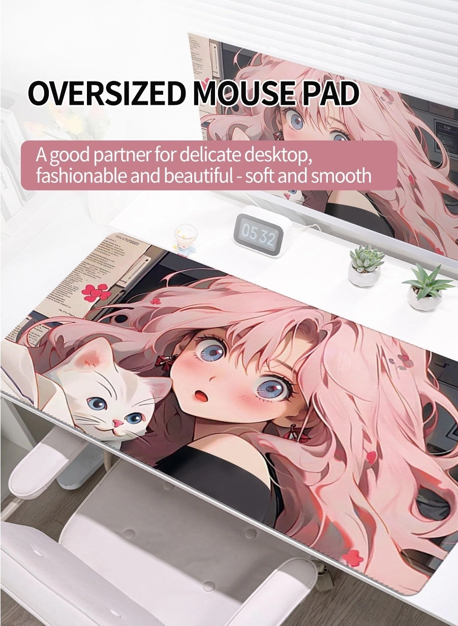 Anime Large Rubber Gaming Mouse Pad - 80x30 cm