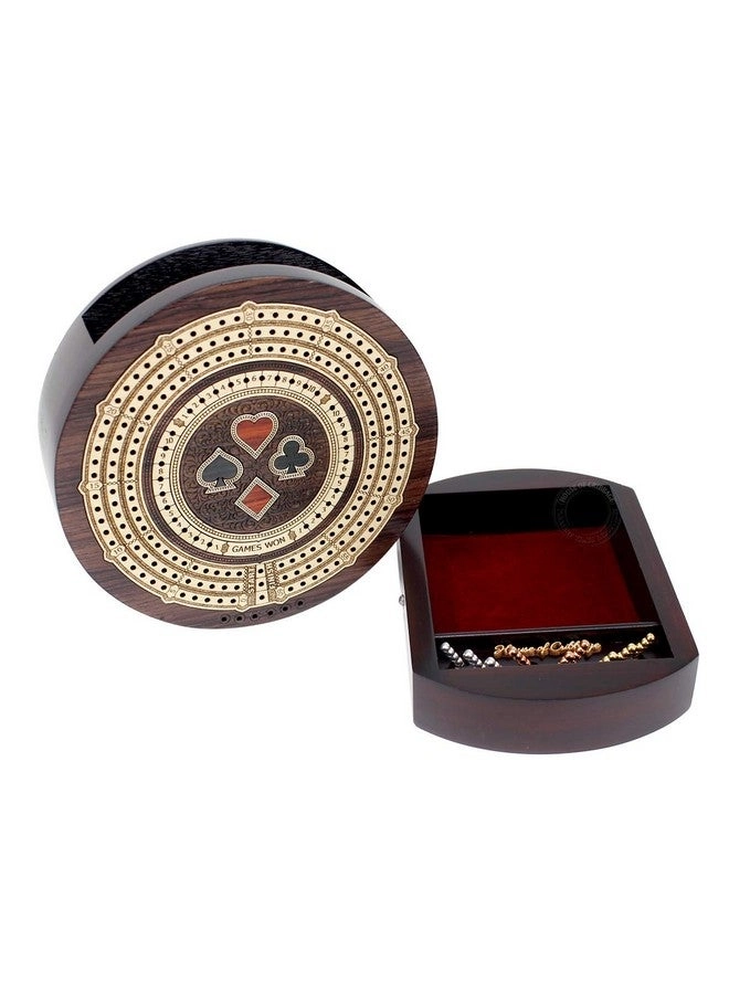 Round Shape 3 Track Non-Continuous Cribbage Board