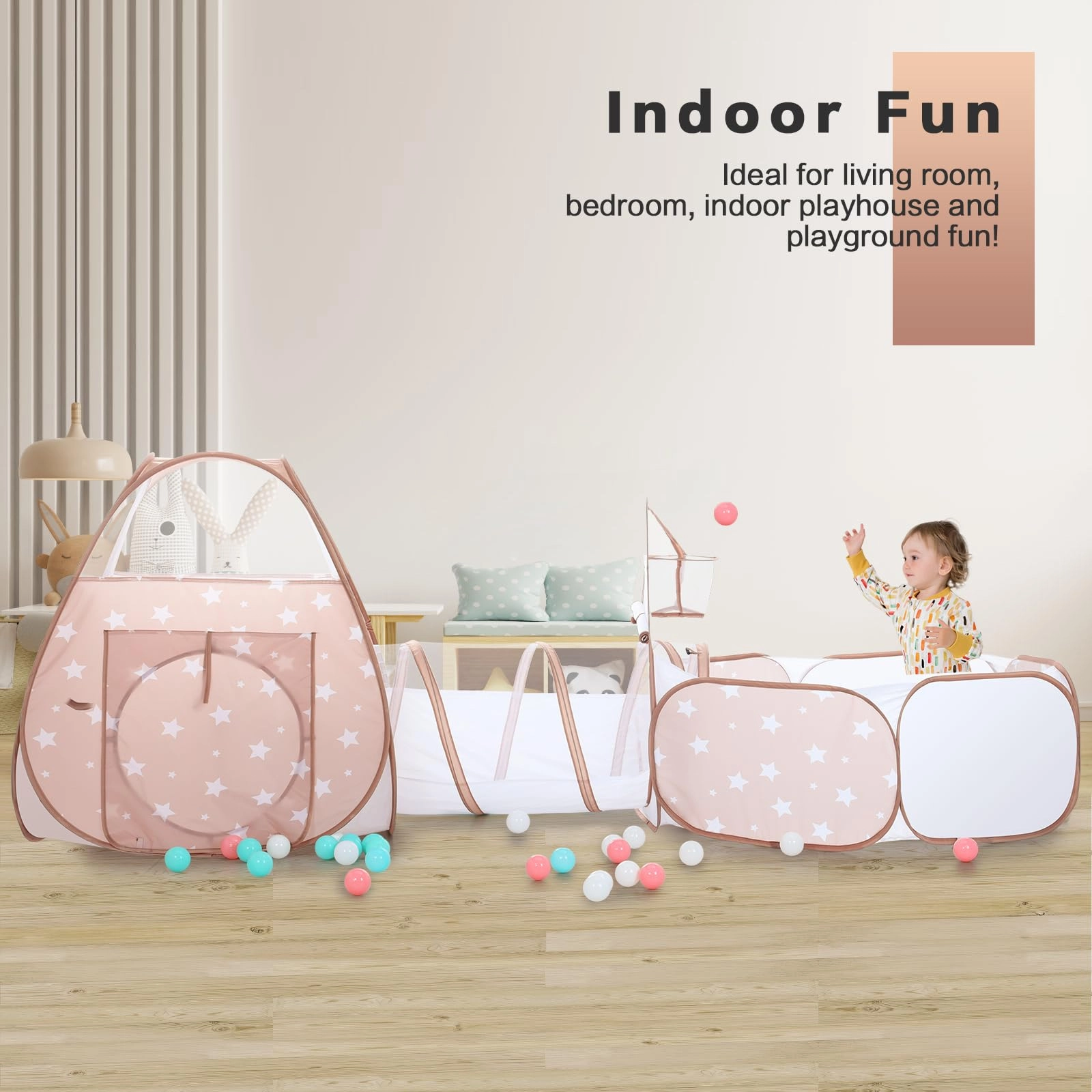 3 in 1 Kids Play Tent - Jungle Pop Up