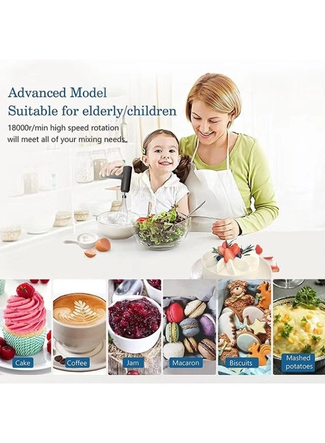 Cordless Hand Mixer - USB Rechargeable 3-speed 304 Stainless Steel