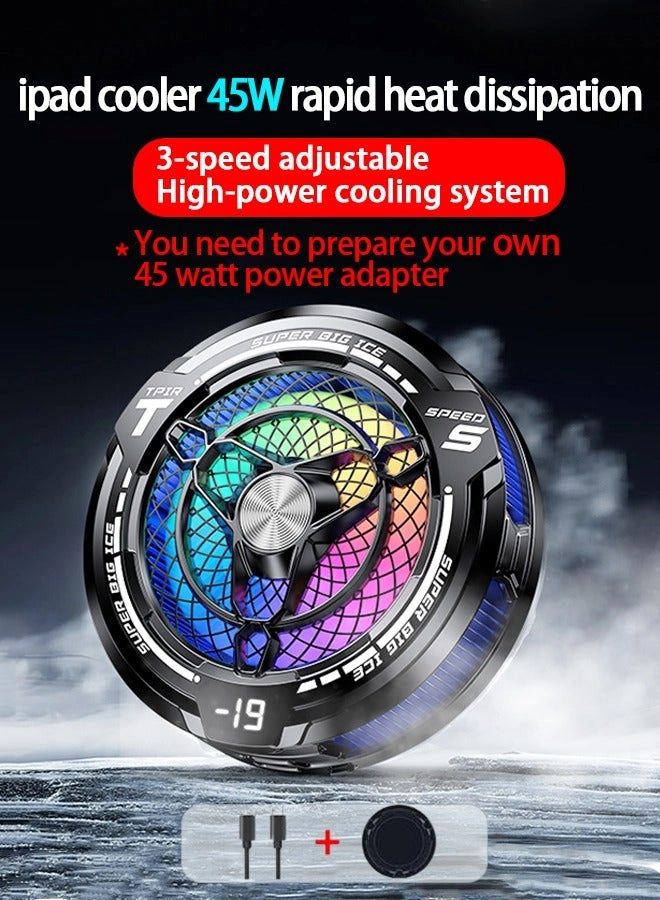 iPad Cooler - 45W RGB Lighting Temperature Display