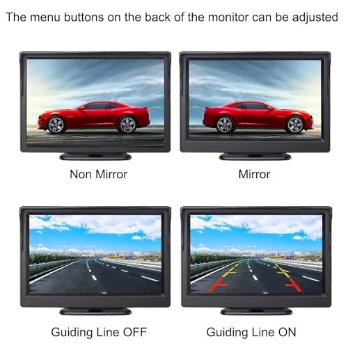 5 Inch AHD Monitor + AHD Car Rear View Camera - 1920 x 1080P Night Vision