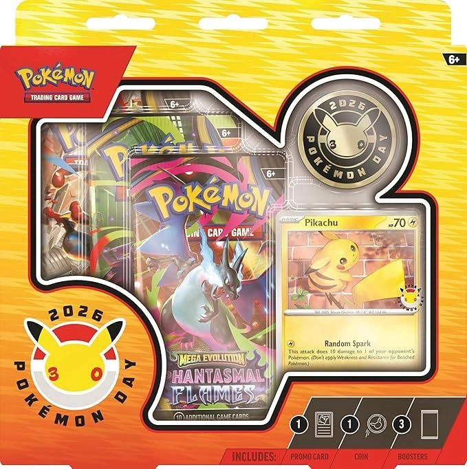 Pokémon Day 2026 Collection - 30th Anniversary promo card 3 booster packs