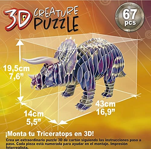 Triceratops 3D Puzzle (FGI-19183) - 67 pcs