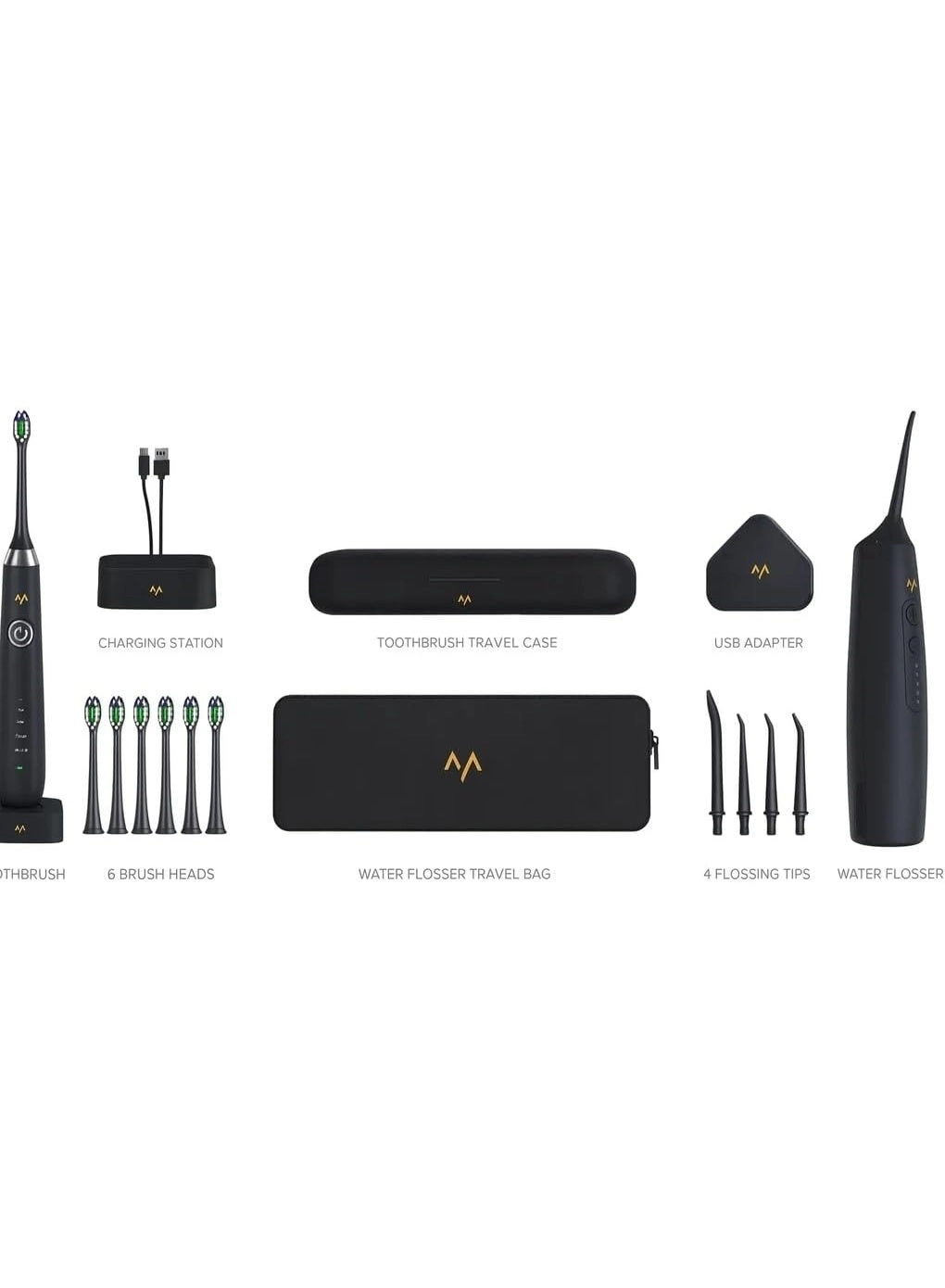 Water Flosser - Cordless 260ml + Electric Toothbrush - 38,000 motions per minute 4 modes