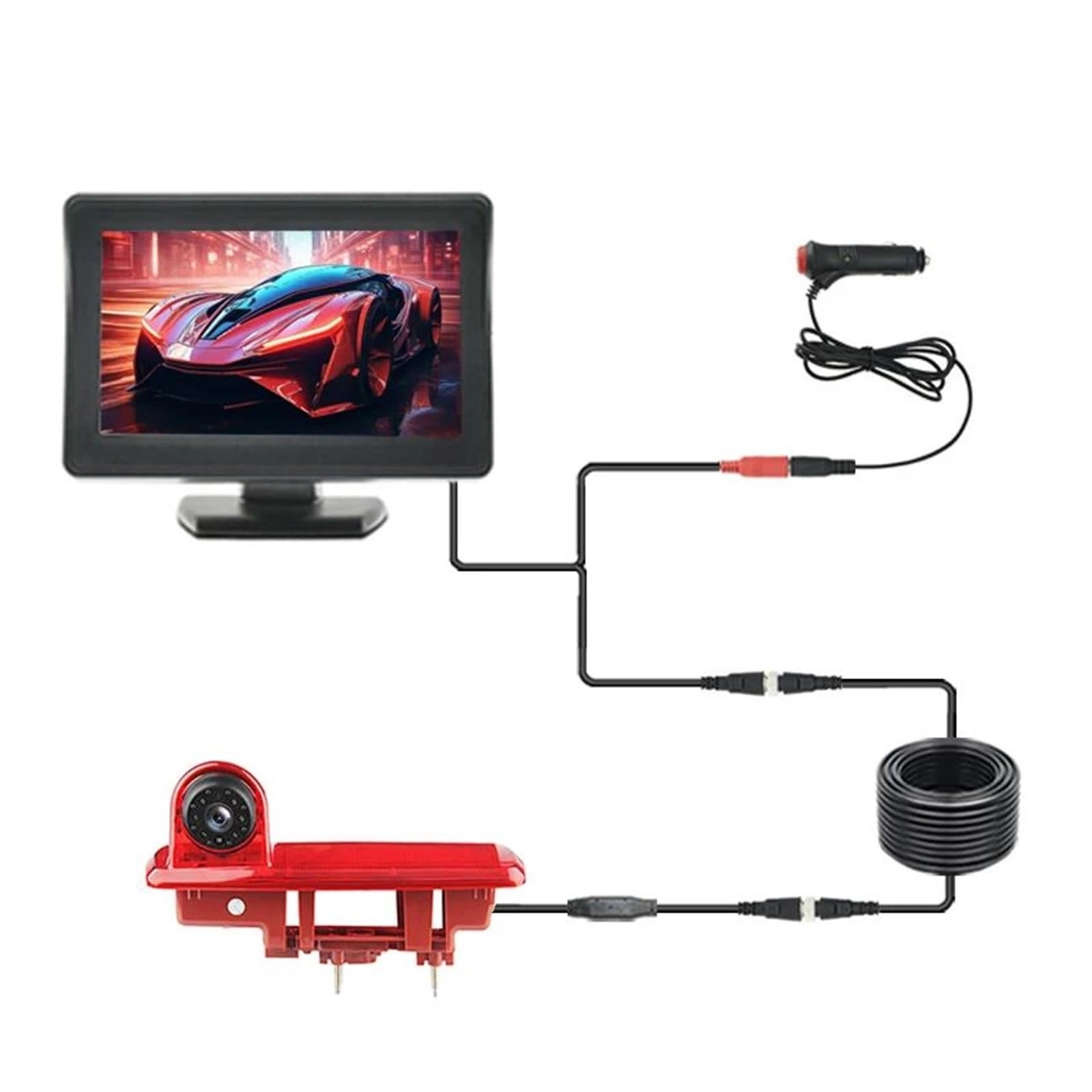 Rear View Parking Camera - Night Vision Wire