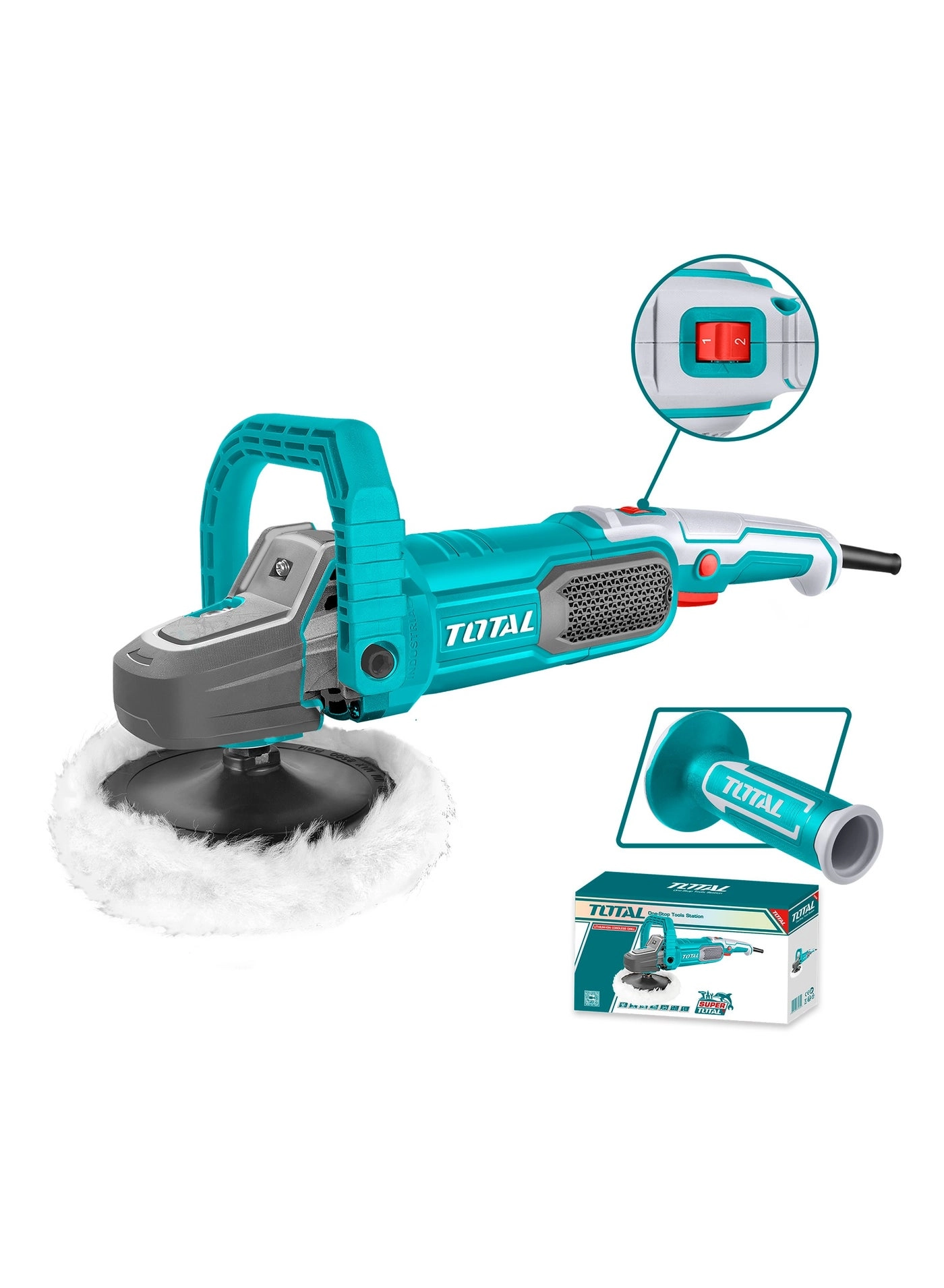 Total Electric Car Polisher - 1400 W 180 mm