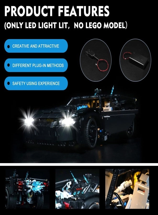 LED Light Kit Compatible with Lego Technic The Batmobile (42127)