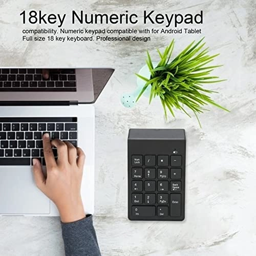 18 Keys Numeric Keyboard - 2.4GHz Wireless USB Ergonomic
