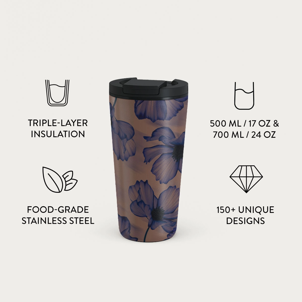 Stainless Steel Celestial Travel Mug - 700ml