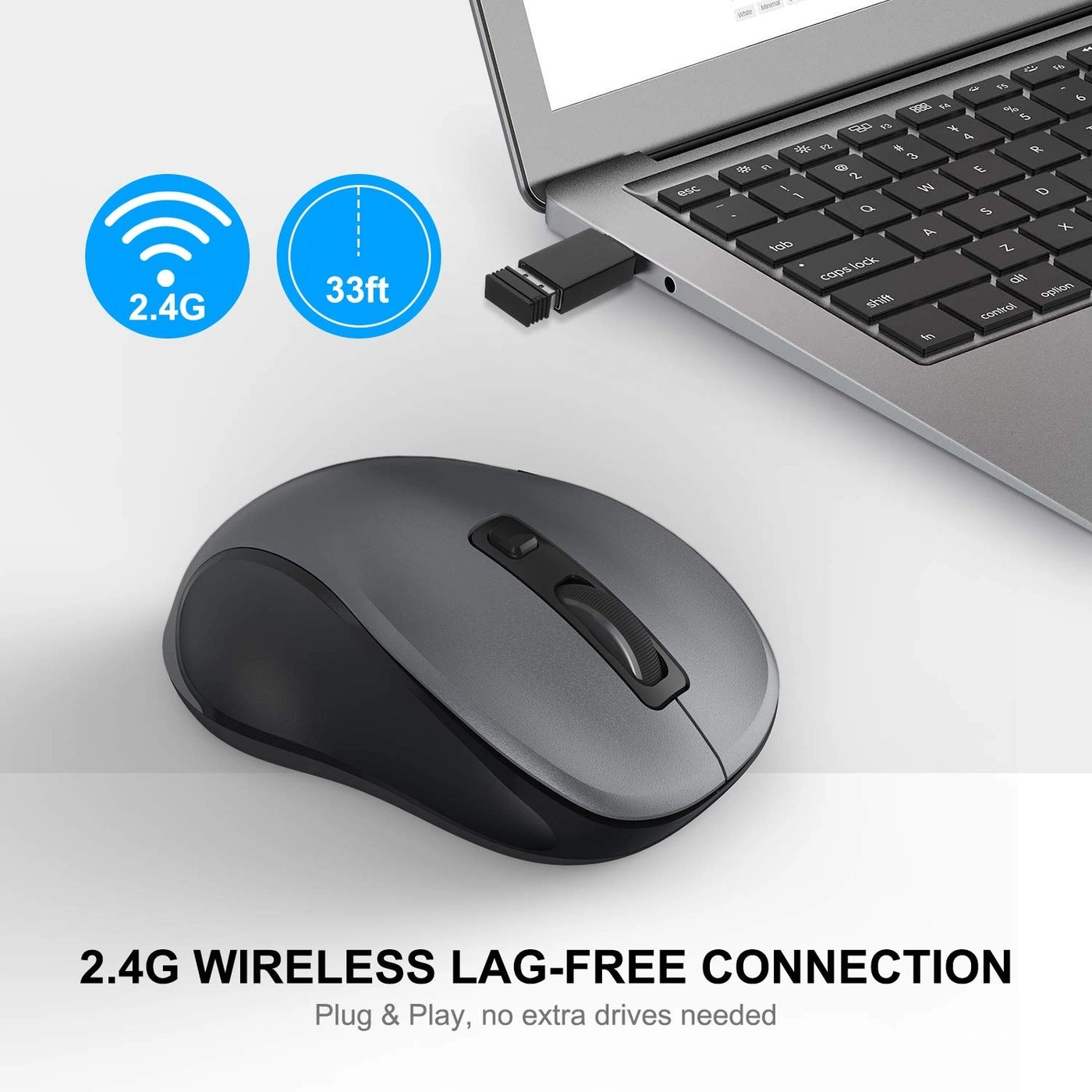 Ergonomic Computer Mouse - Wireless