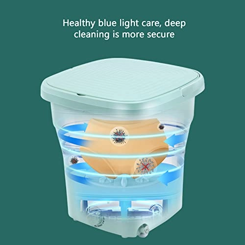 Small Foldable Portable Washing Machine - Deep Cleaning Washer Timed Drainable Ozone Function