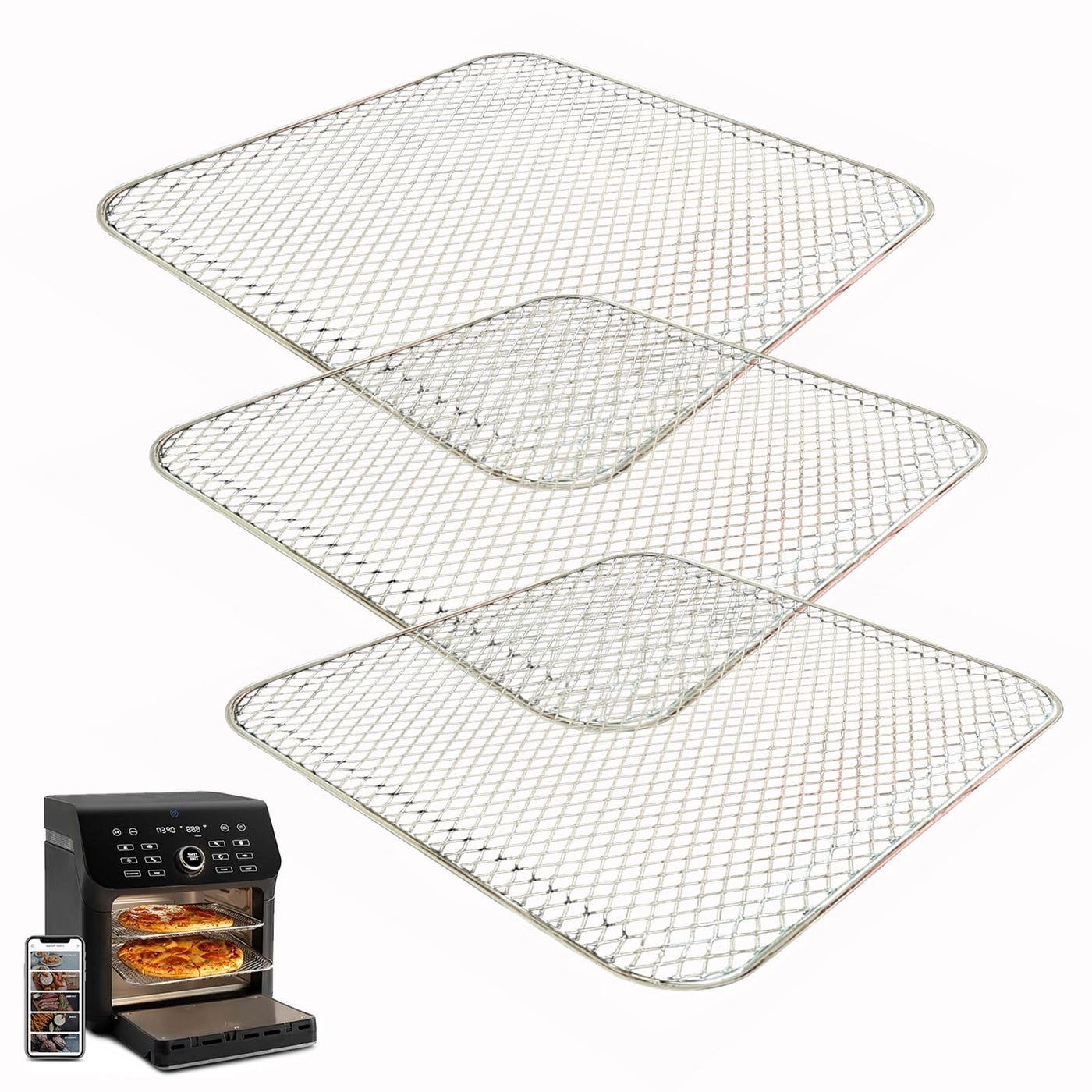 ALJ Air Fryer Oven Mesh Rack - 3PCS Dishwasher Safe