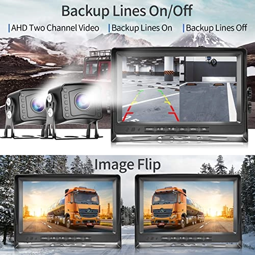 AHD Video Recorder Color LCD Monitor - Wired + Colour Backup Camera - Starlight Color Night Vision 1080P