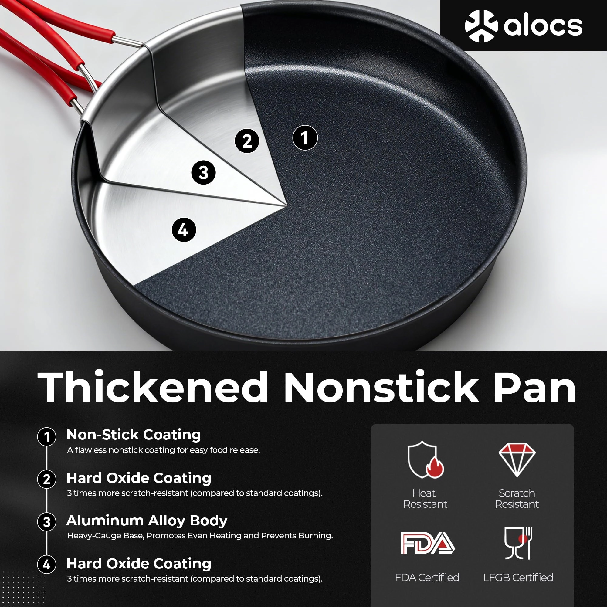 Camping Cookware Set - 3 3.5L 2.2L