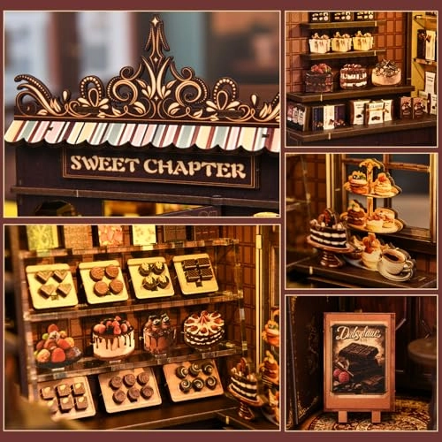 DIY Miniature Dollhouse Kit - 3D Wooden Dessert Bar