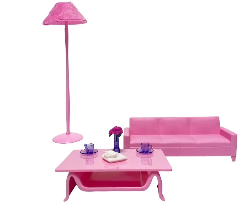 Doll with Living Room Set - Pink Ages 3+