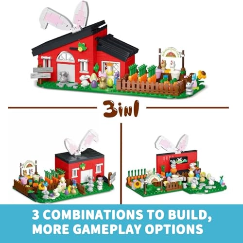 Easter Bunny Farm Building Blocks - bunny 445 pcs
