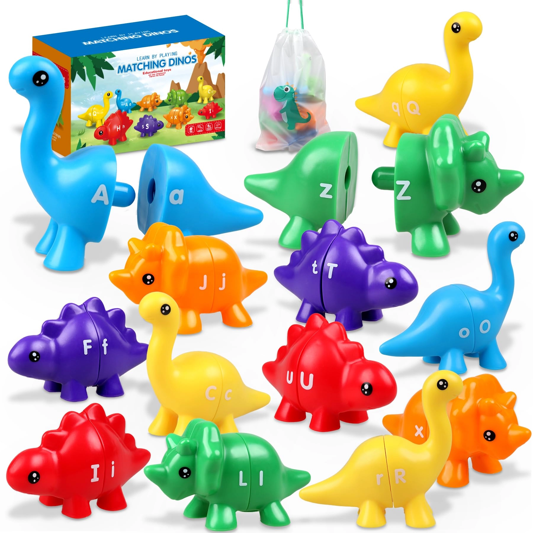 foshan lijia wanju youxian gongsi Toddler Dinosaur Montessori Alphabet Set - 1-3 52 pieces
