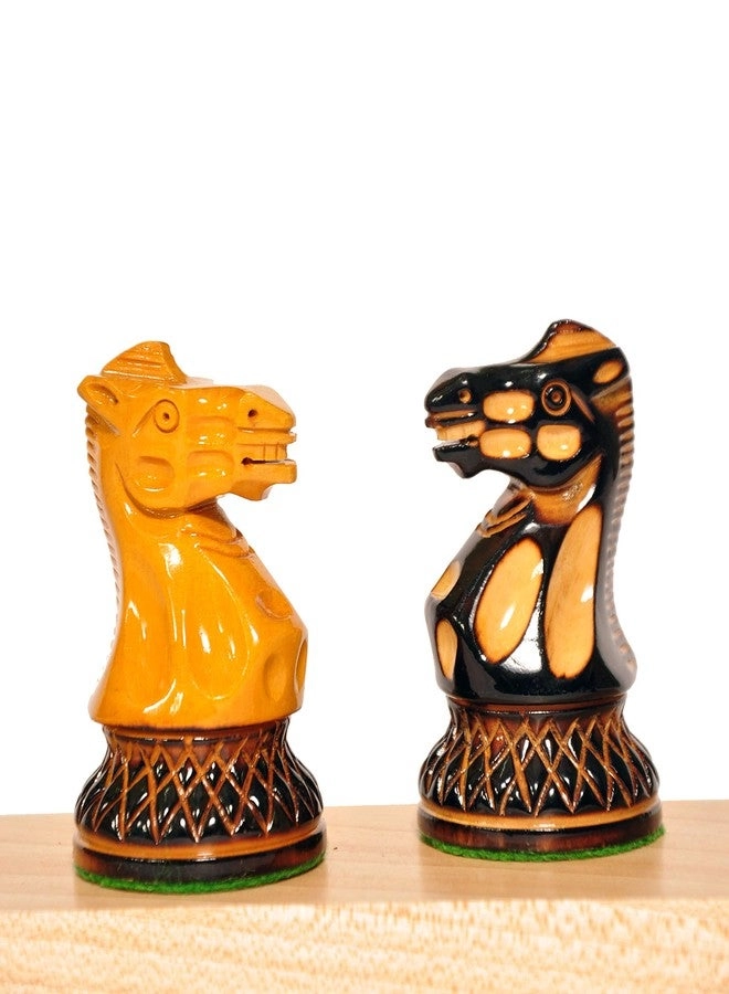 French Burning Wooden Chess Pieces - Boxwood