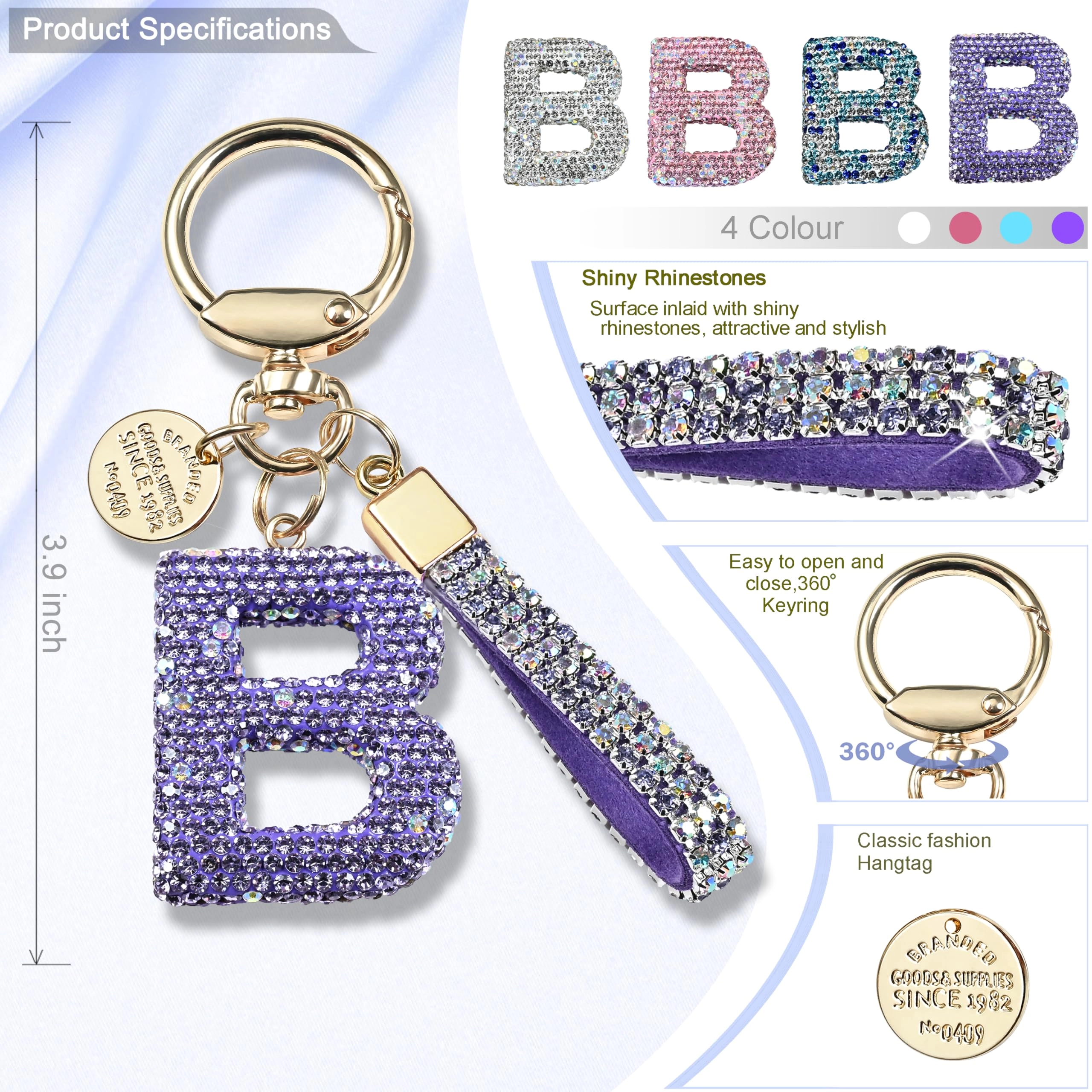 Initial Letter Keychain - Letter