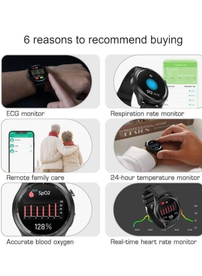 Health & Fitness Smartwatch - Heart Rate Blood Pressure ECG