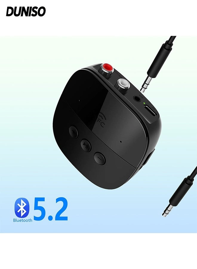 DUNISO Bluetooth Receiver - Bluetooth 5.2 USB/TF 5V power supply