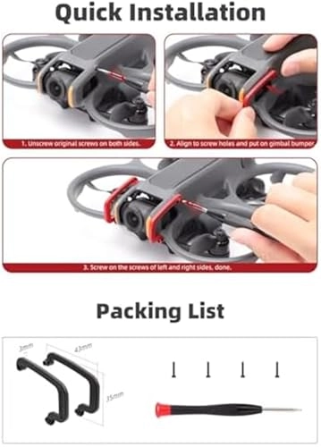 Avata 2 Gimbal Bumper - Red Aluminum Alloy