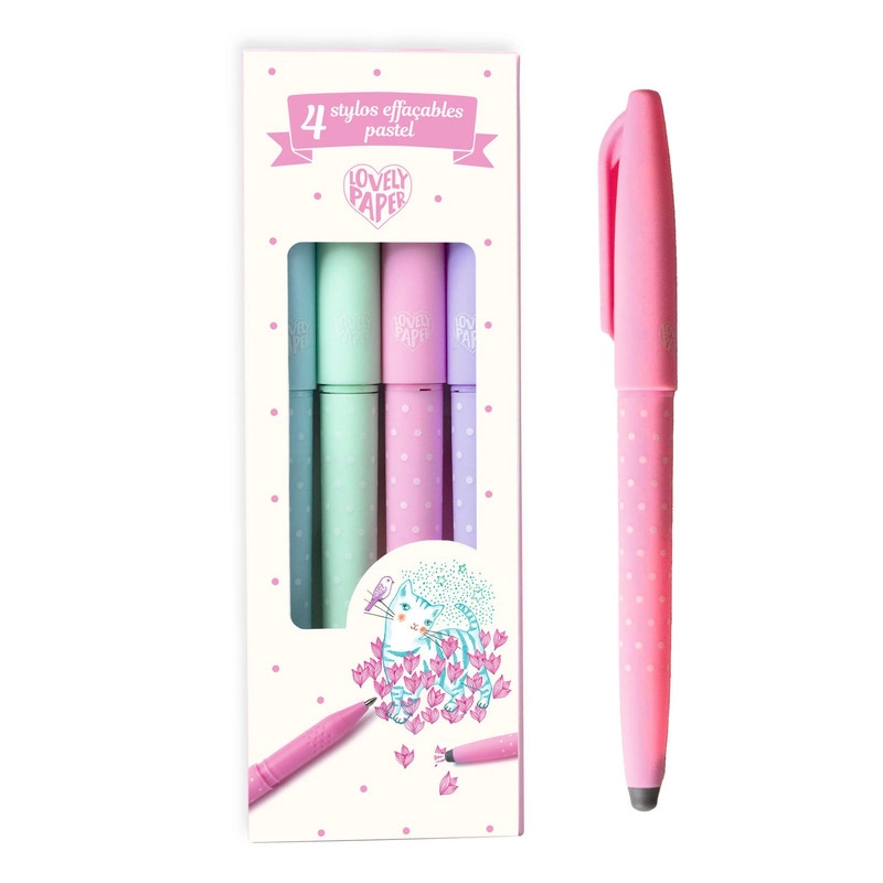 DJECO Pastel Erasable Pens - 4pcs