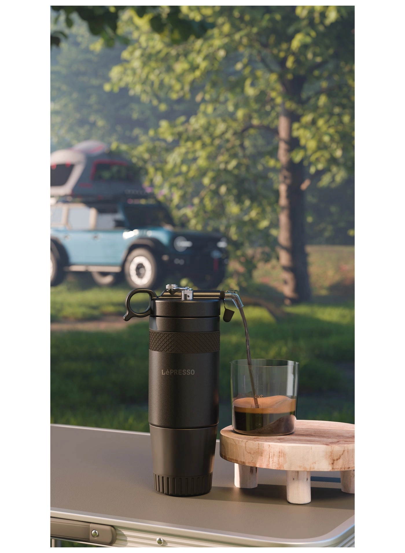 Nitro Brew Cold Coffee Maker - 480ml built-in pressure gauge