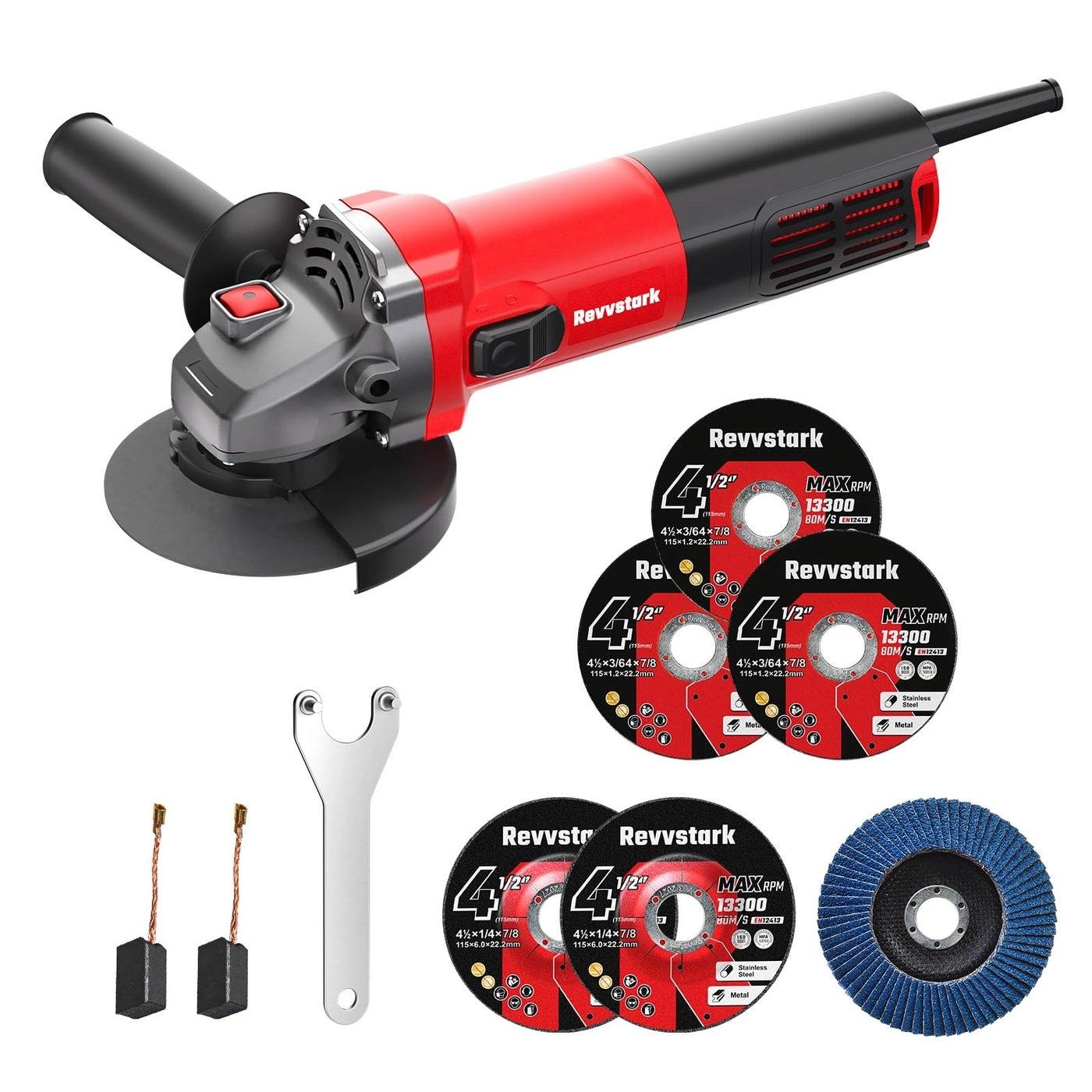 Revvstark Angle Grinder - 4 1/2 inch