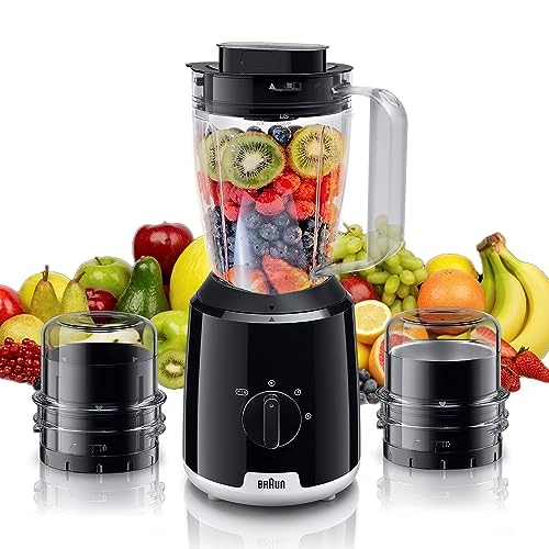 PowerBlend 1 Jug Blender - TriAction Technology 3-way protection 2 speeds + ice crush/pulse
