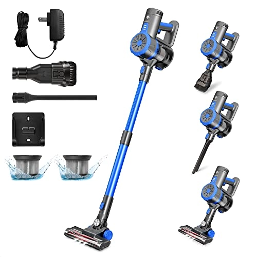 EIOEIR Cordless Stick Vacuum - Hard floor Carpet Pet Hair 45 minutes
