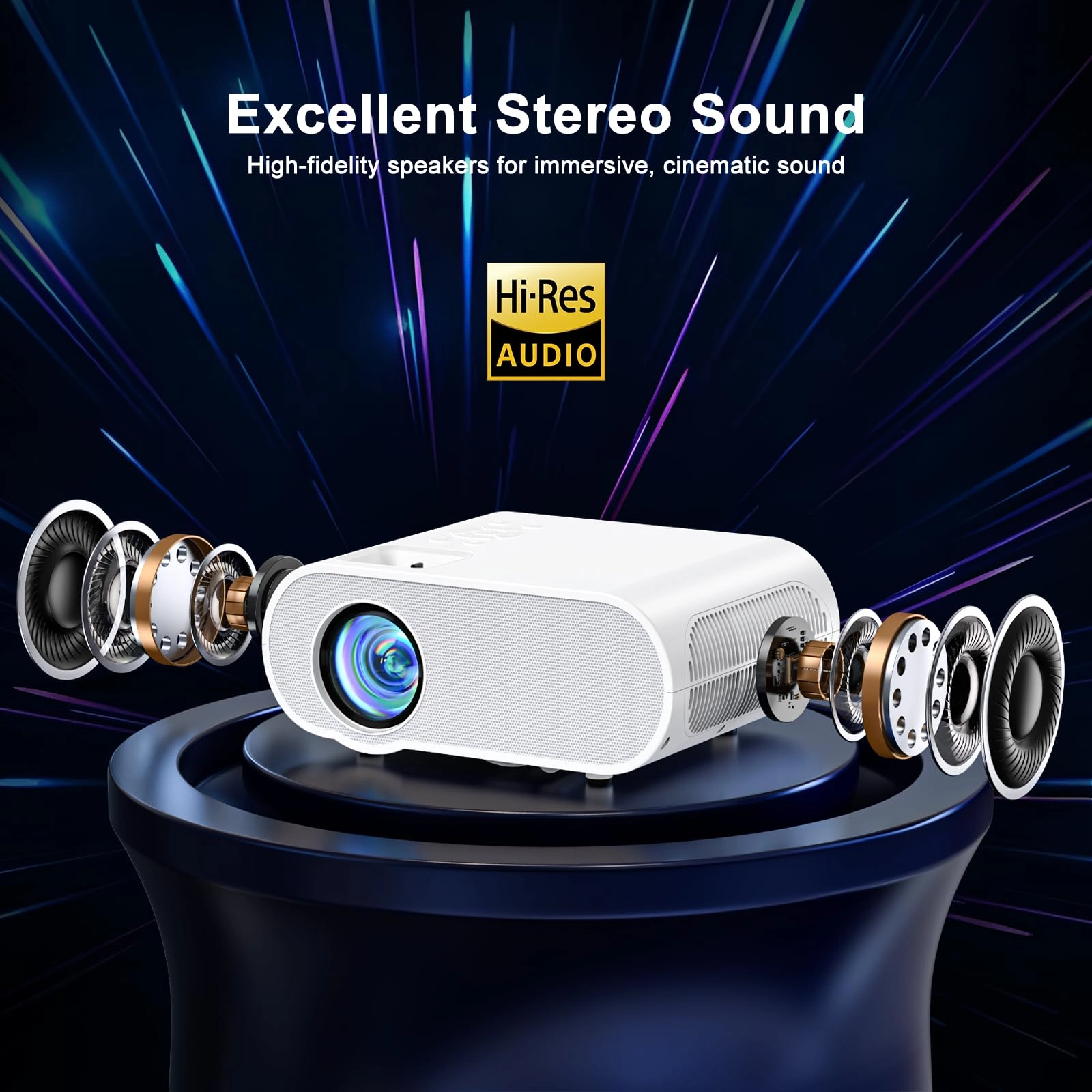 Smart Mini Projector - 1500ANSI Native 1080P