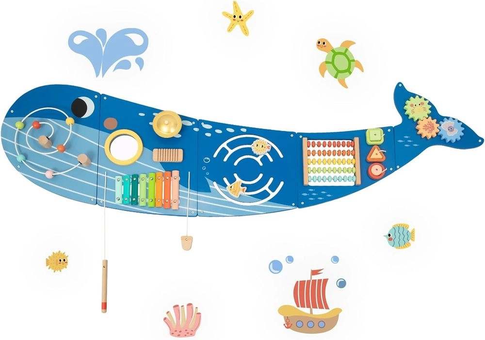 OOOK Activity Wall Panel Activity Wall Panel - Whale Suitable for 3 Years & Above.