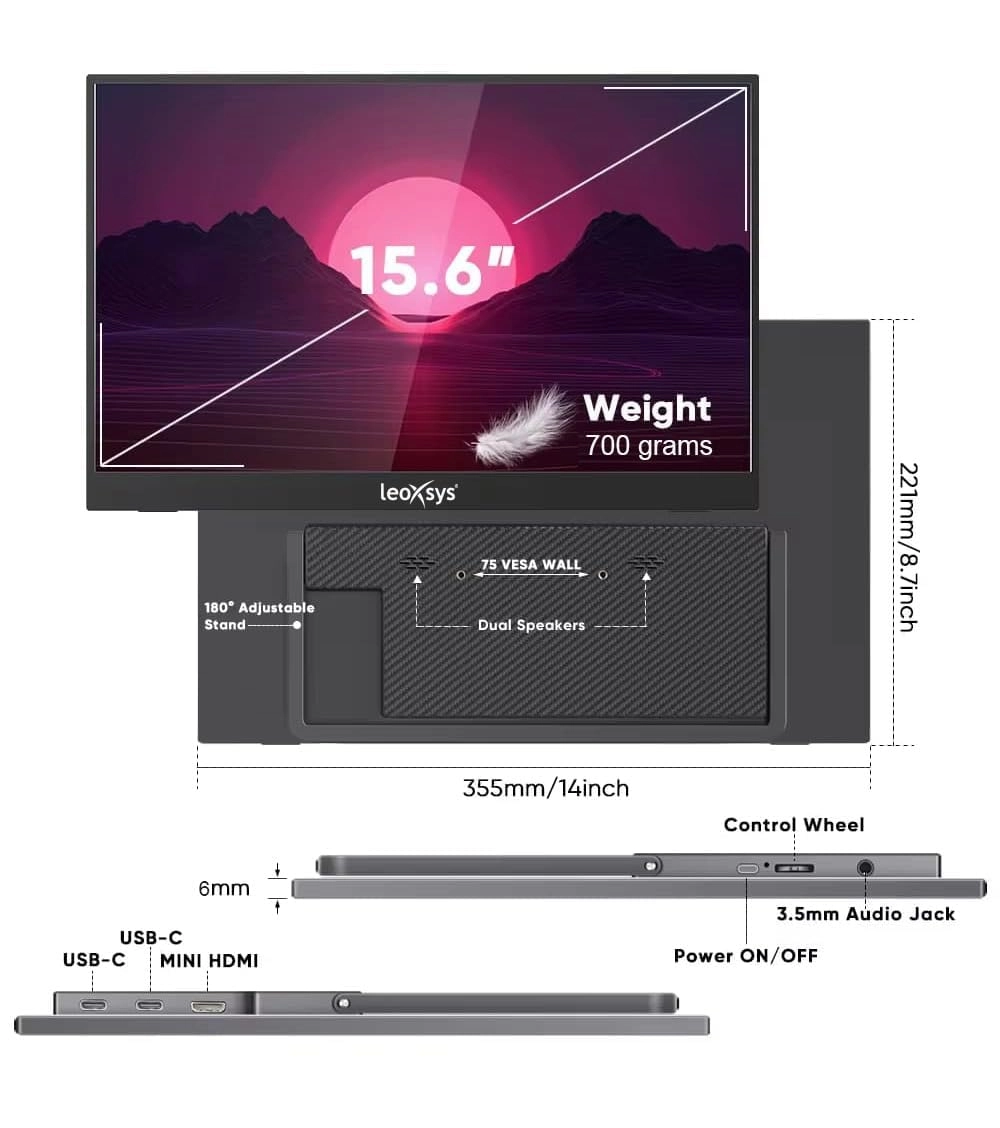 CAPACITIVE touch screen monitor - LEO-LTP156OC 15.6 Inches 1920 x 1080