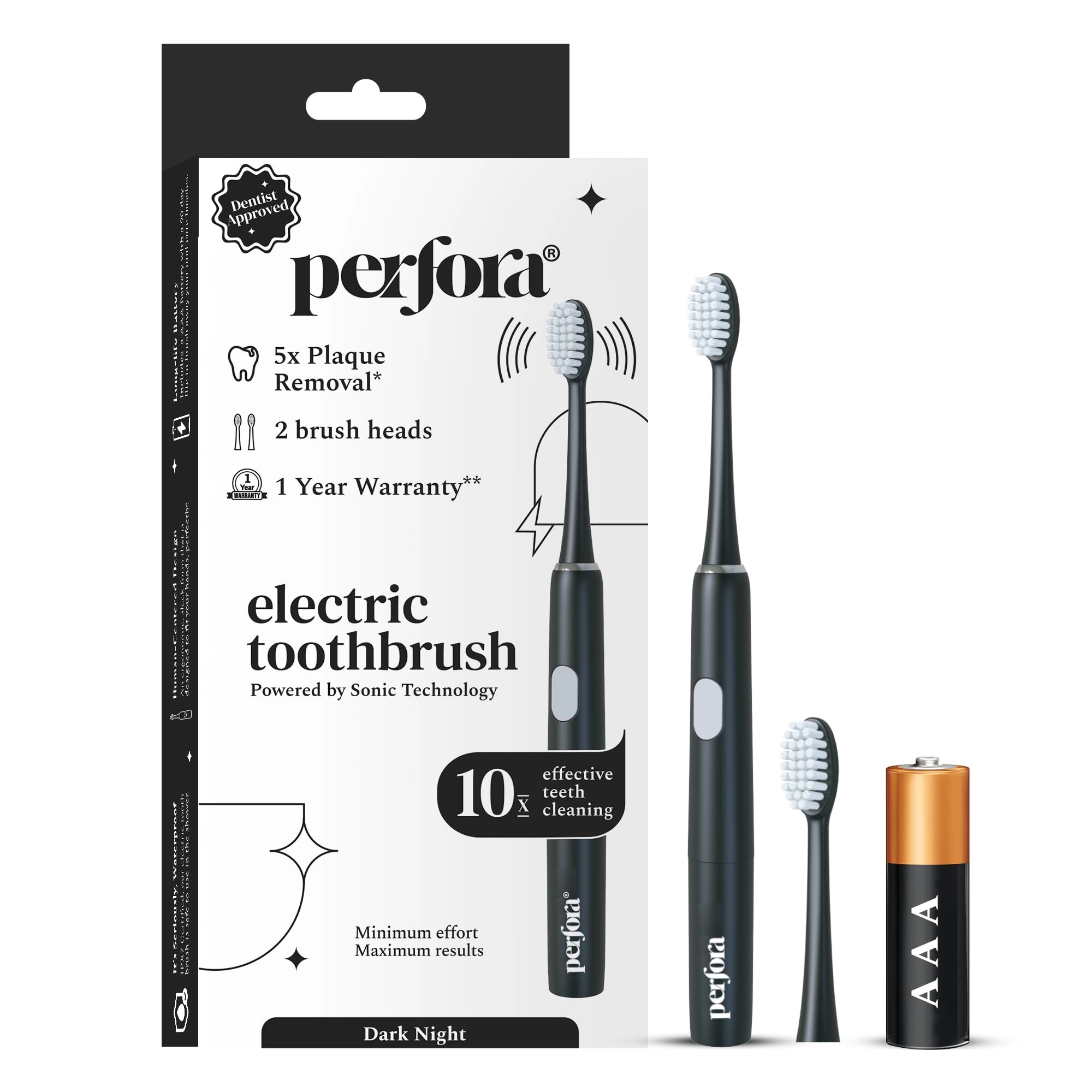 Electric Toothbrush 002 - AAA Powered 90 Days Battery Life Ultra Soft Pack