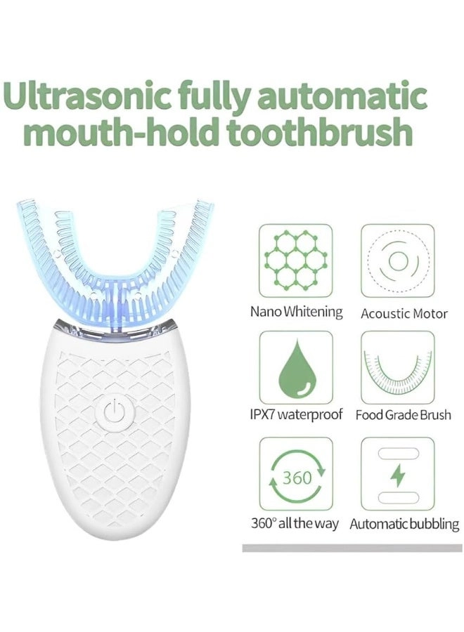 Ultrasonic Electric Toothbrush - U-Shaped 360° Cleaning IPX7 Waterproof