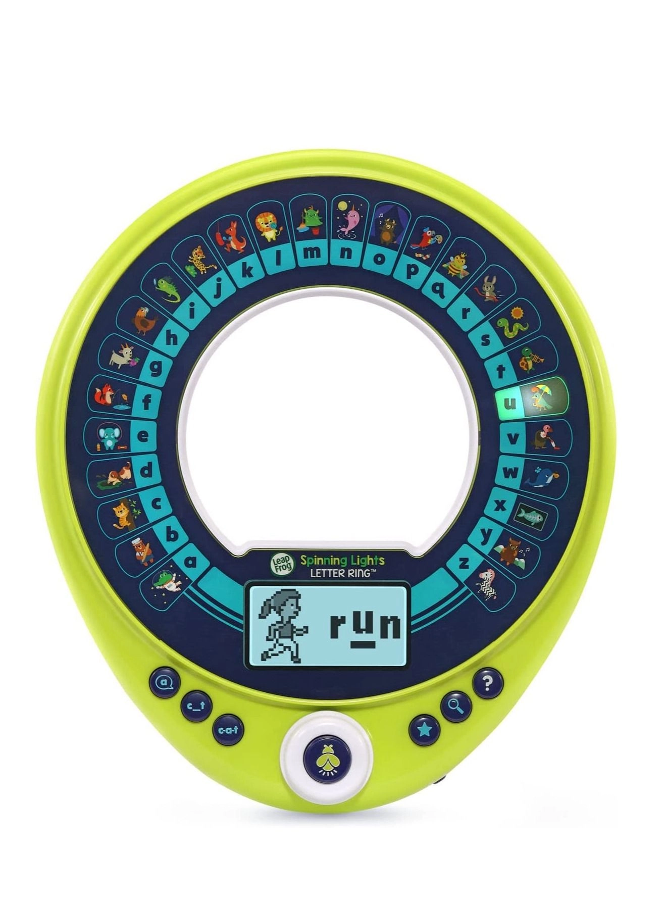 Spinning Lights Letter Ring