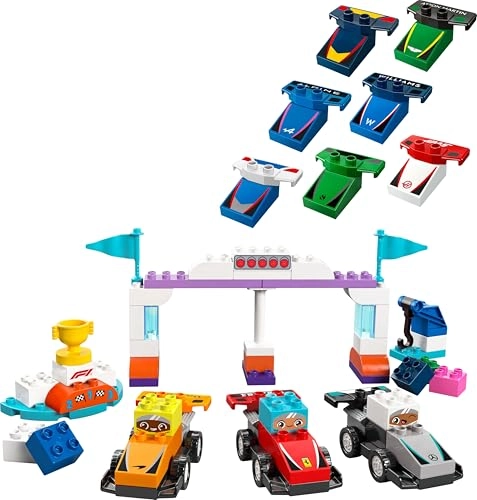 DUPLO Town F1 Team Race Cars & Drivers - 2 Plus Year multicolor