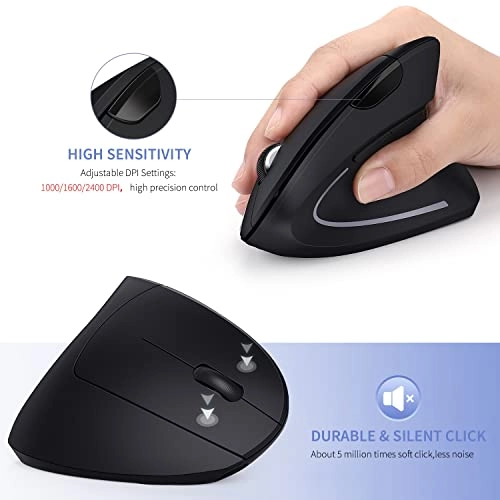 Multi-Device Ergonomic Bluetooth Mouse - Bluetooth